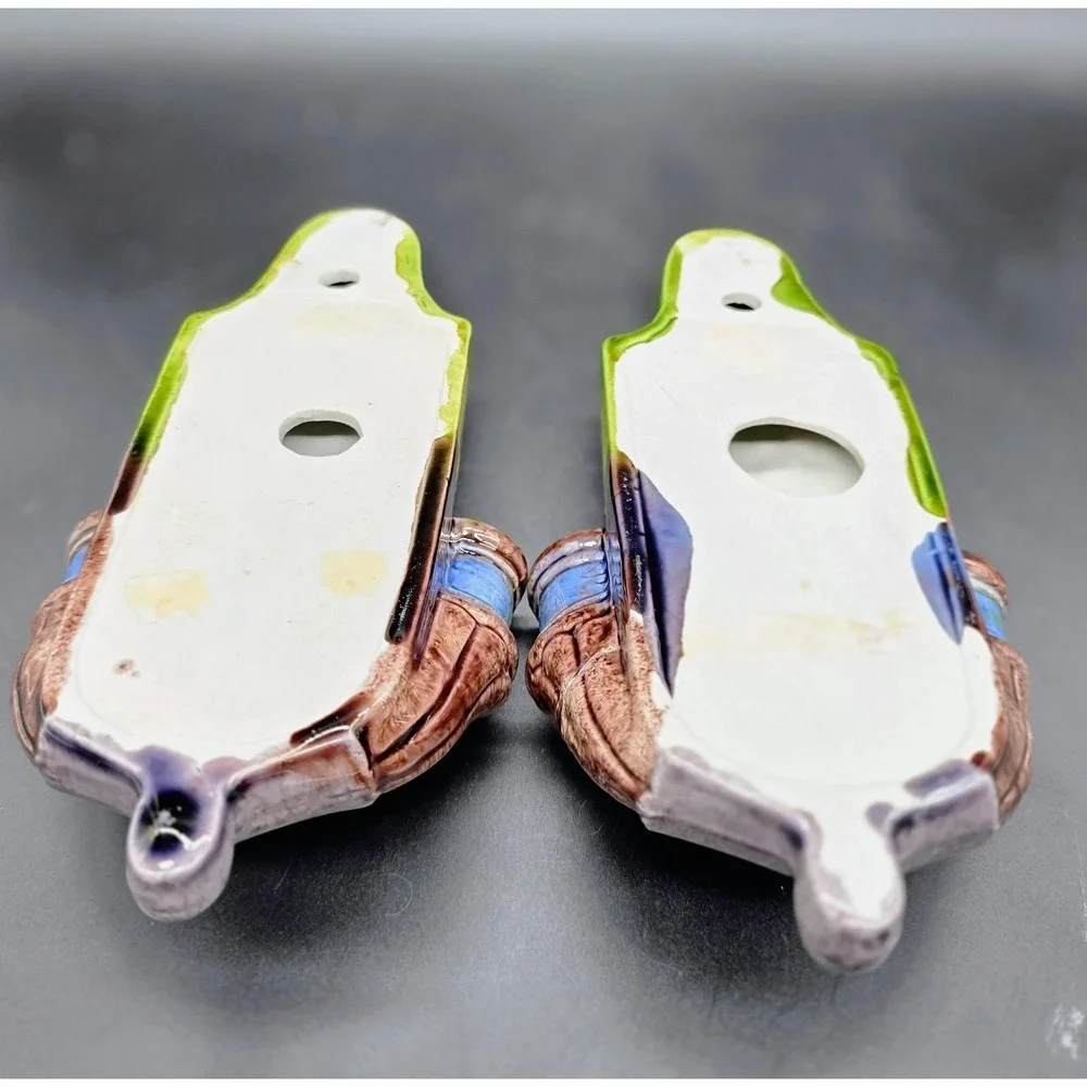 Set/2 Vintage Ceramic Wall Mount Candle Holder Candleabra 8.5